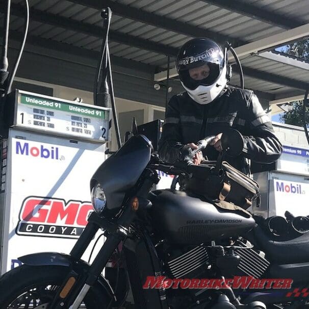 Fuel service station helmet user pays fuel levy