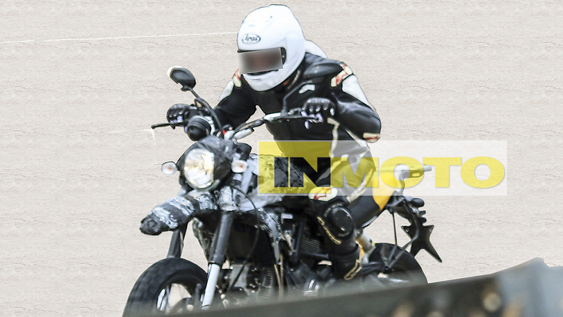 Ducati Scrambler 1200 spyshot from Inmoto flagship