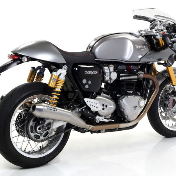 Arrow exhaust on Triumph Bonneville Thruxton R