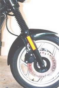 Motorcycle fork gaiters after