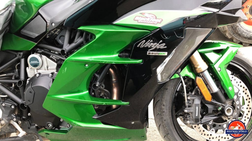 Scratched fairing on my Ninja H2SX SE.