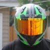 NENKI NK856 Helmet frontal view on model