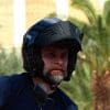 Me wearing a Simpson Mod Bandit helmet with the chin bar raised.