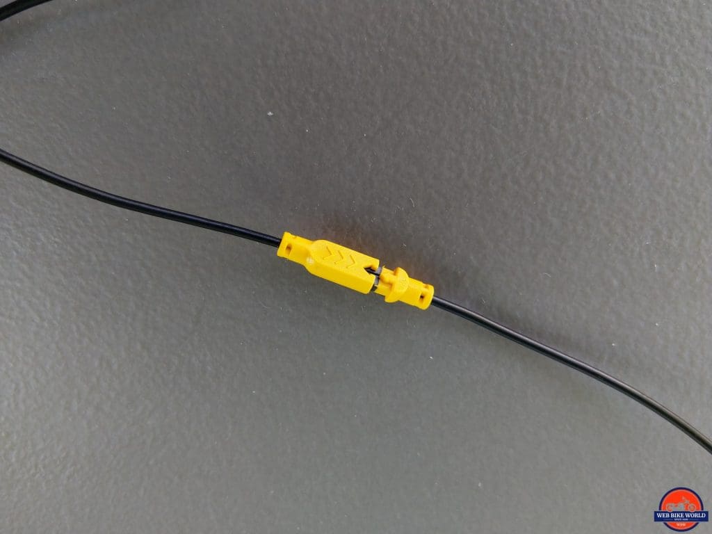 Bikecomm BK-T1 Bluetooth Headset - connectors are color coded