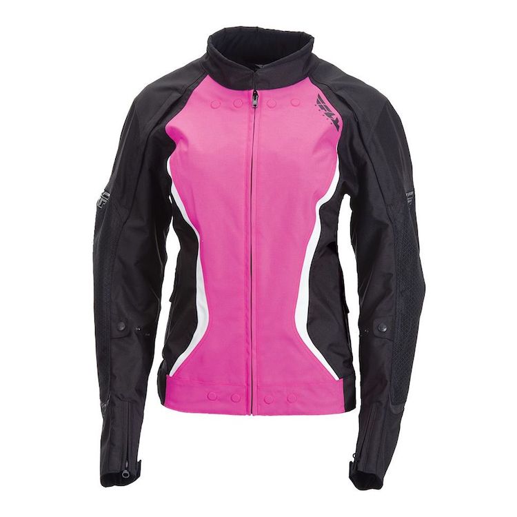 Black and Pink Fly Racing Street Butane motorcycle jacket