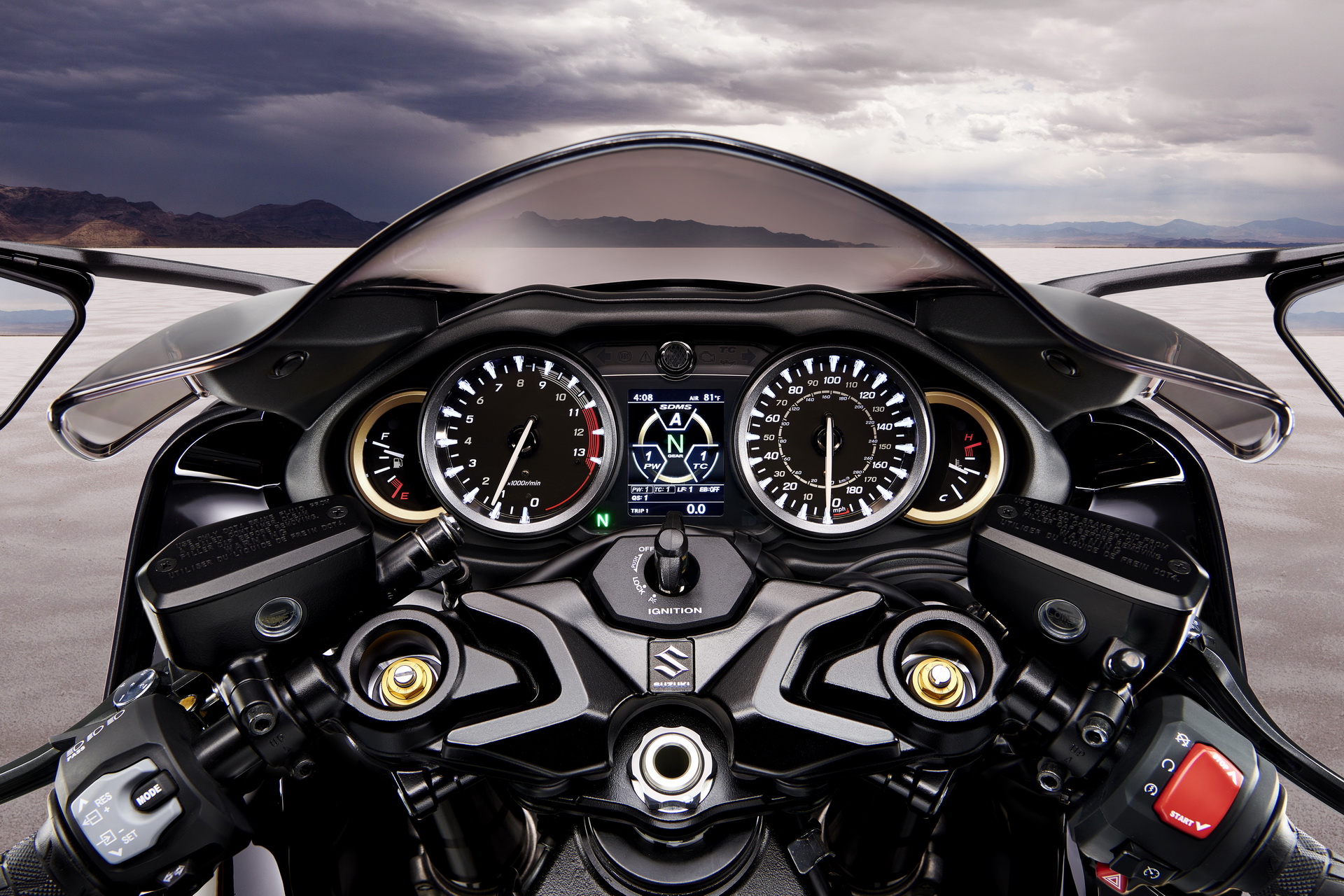 dashboard of the new 2021 Suzuki Hayabusa