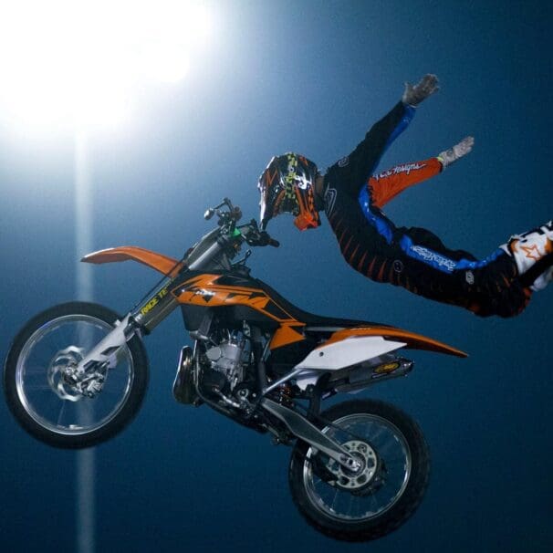 The Moto Xtreme Circus - an Extravaganze of motorcyclists and bicyclists featuring stunts, tricks and tumbles to fascinate and intrigue the American masses.