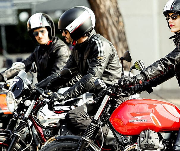 A view of European motorcyclists