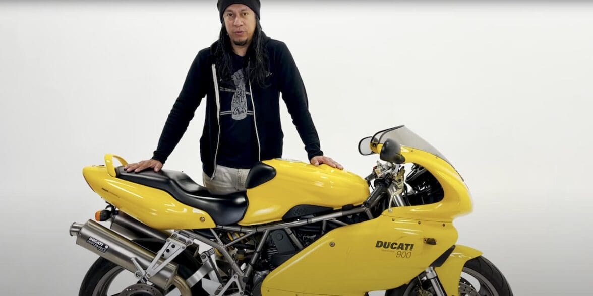 A view of the Ducati 900SS that will be a giveaway bike from the new revival cycles stash giveaway by march