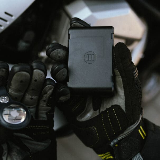 A view of the GPS tracking device from Monimoto
