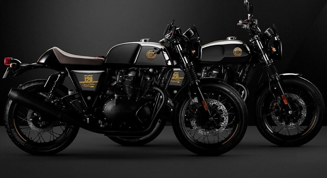 A studio image of the 120th Anniversary 650 Twins for Europe