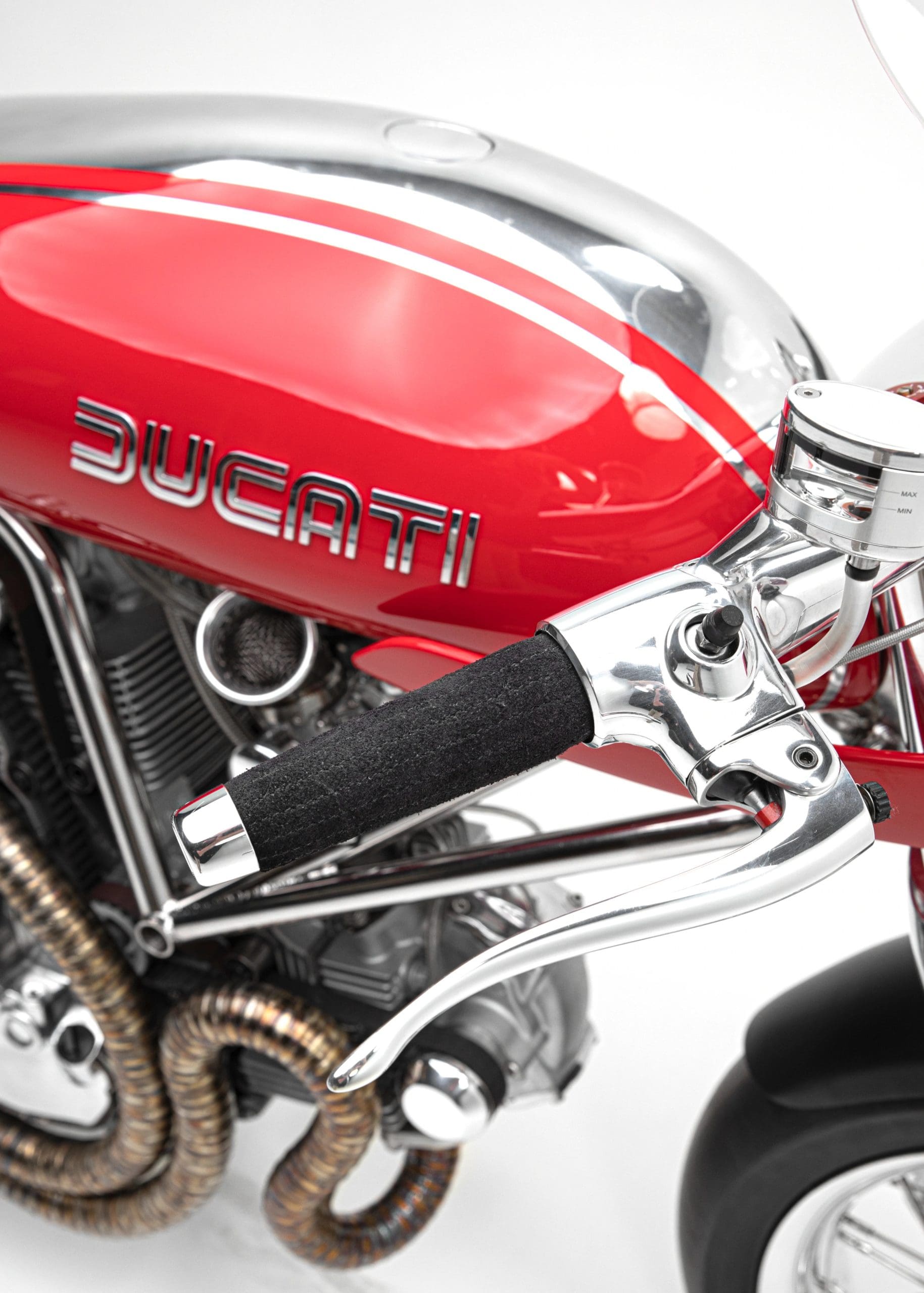 A view of the Ducati FUSE, a bike created for Ed Boyd as a means of having his dream bike come to life.