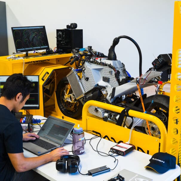 A Damon Motors machine undergoing testing. Media sourced from Damon Motors.