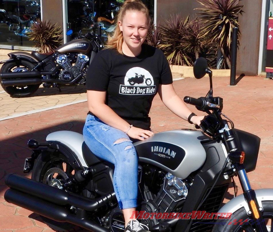 Black Dog Ride 1 Dayer winner Bronte Howell - Darwin