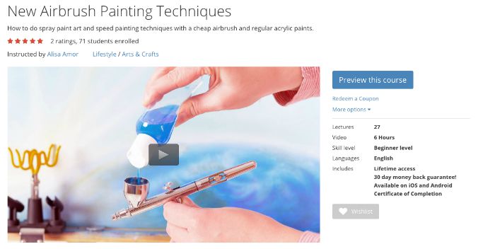 Airbrush Painting Course Spray Paint Art and Speed Painting