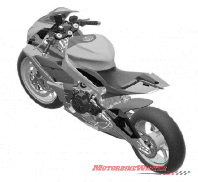 Aprilia RS 660 patent drawing