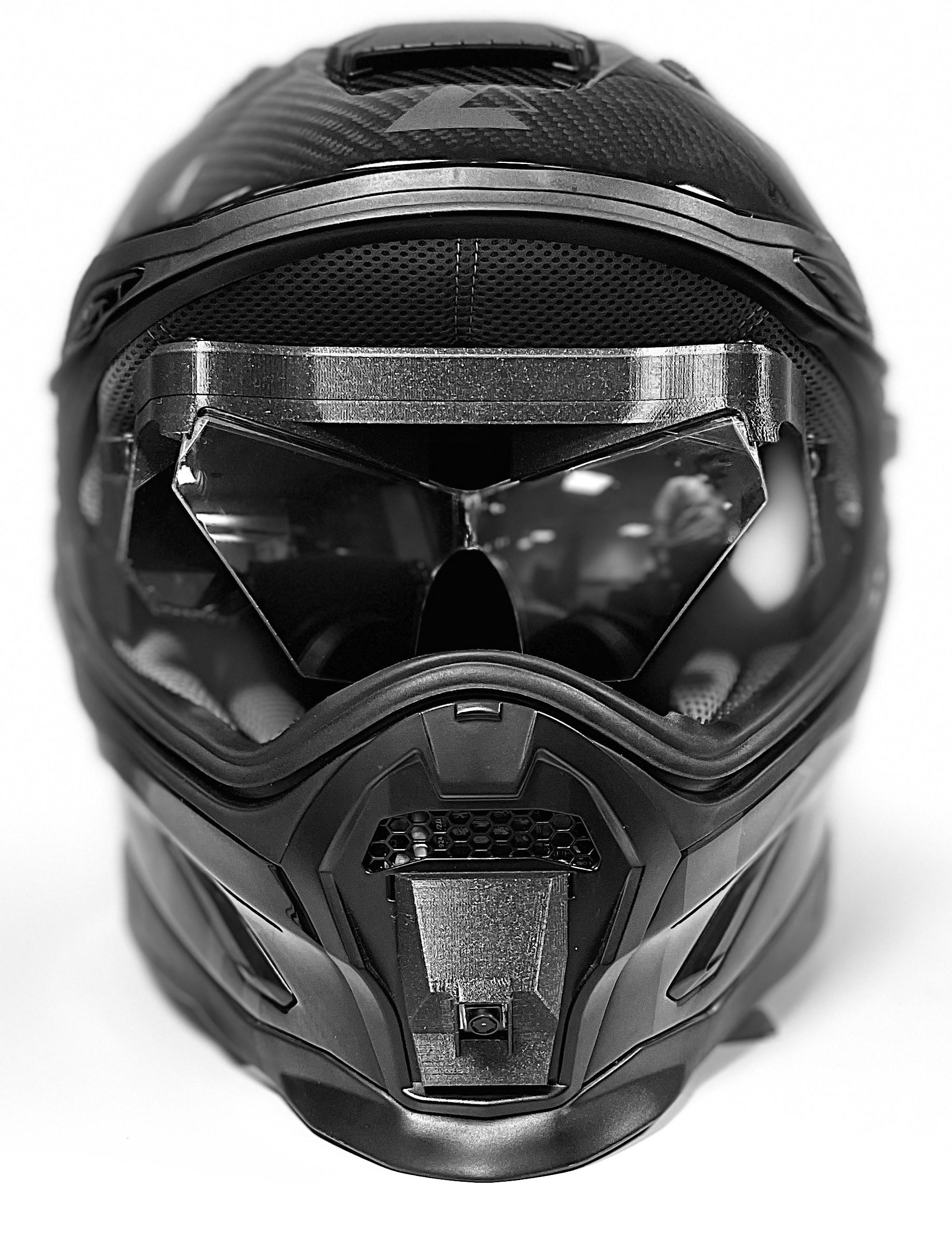 Curve warning helmet with AR