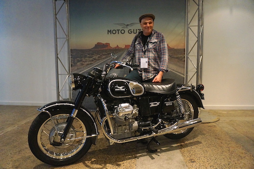 Moto Guzzi fan Andre Deubel with his 1972 850cc California cruisers