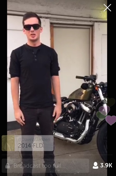 Designer Ben McKinlay on the global Harley-Davidson 2016 model launch on Periscope