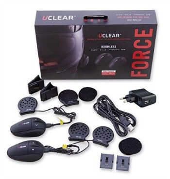 UCLEAR Digital HBC200 Force Bluetooth Helmet Audio System Dual Kit