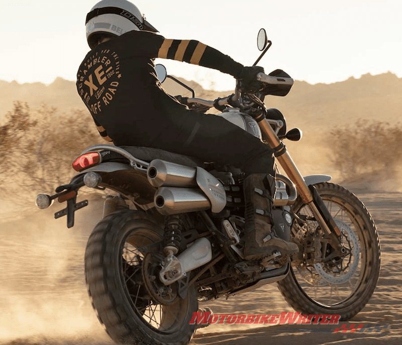 Triumph Scrambler 1200 XE Google and GoPro