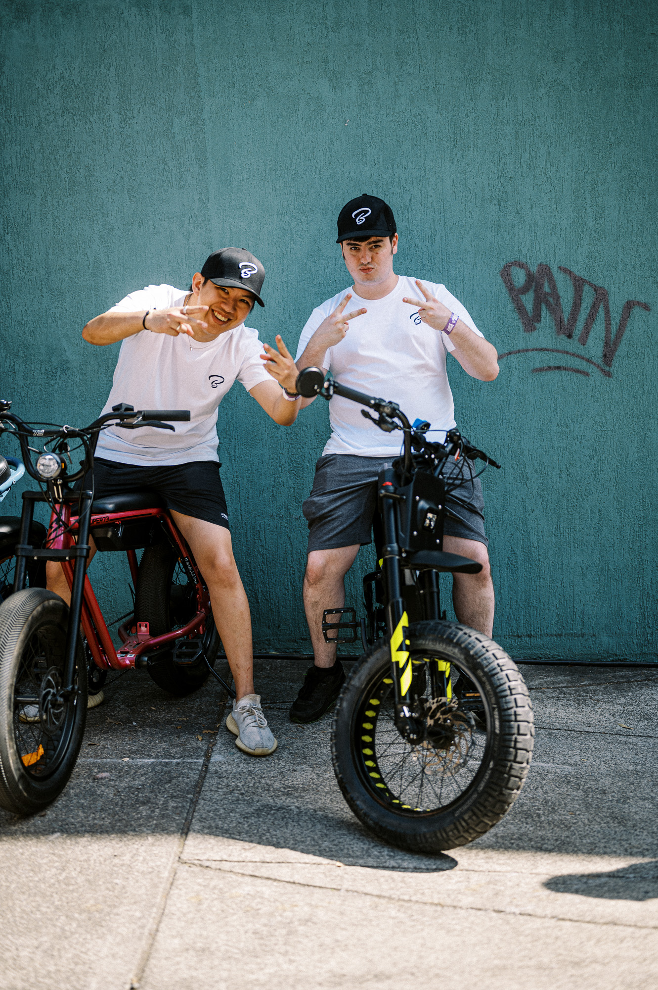 Two young fans at Sydney's 2023 Throttle Roll motorcycle show.