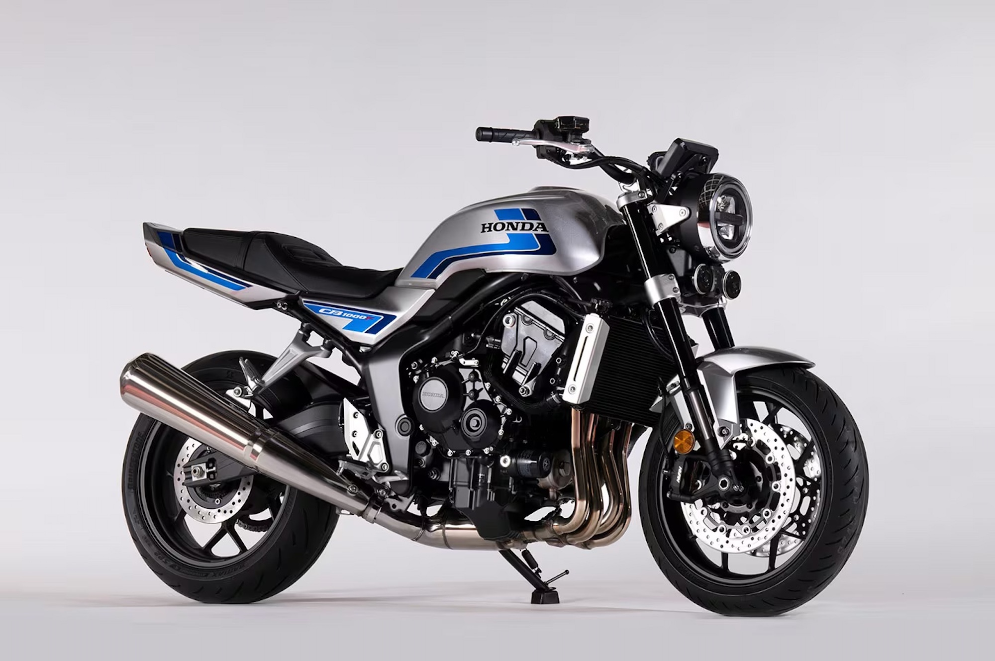 A view of the CB1000F concept that was revealed by Honda at the Osaka Motorcycle Show.