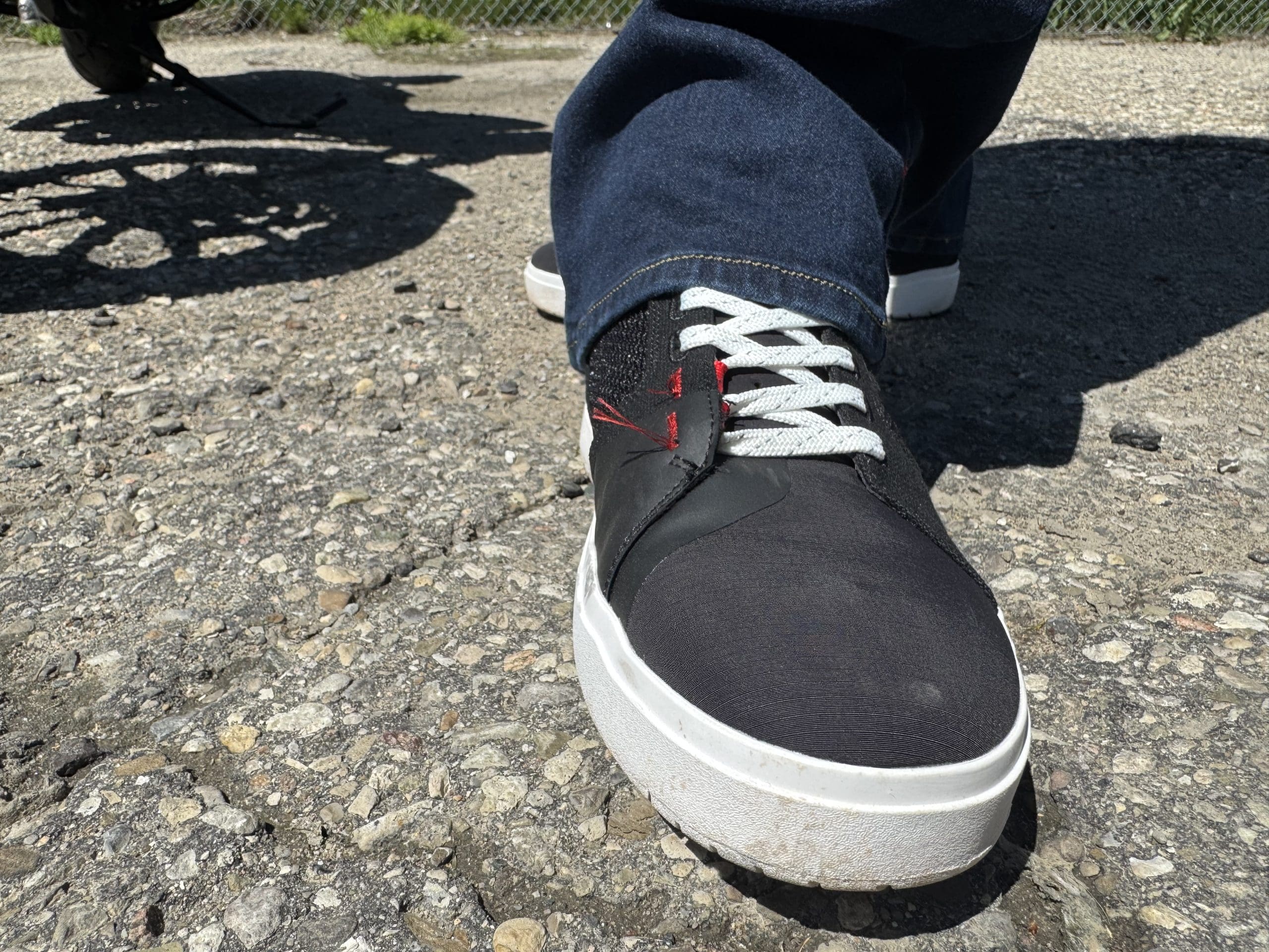 Frayed stitching on the Sidi ARX Air Riding Shoes